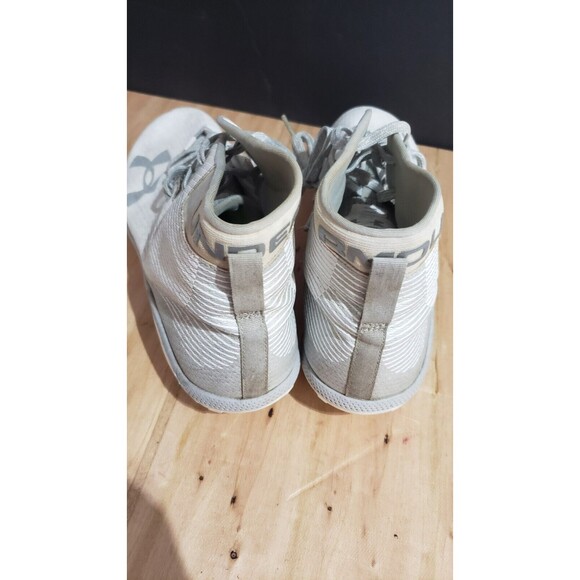 Under Armour UA Hammer Mid MC Men's Football Cleats size 13 White/Silver - Picture 4 of 7